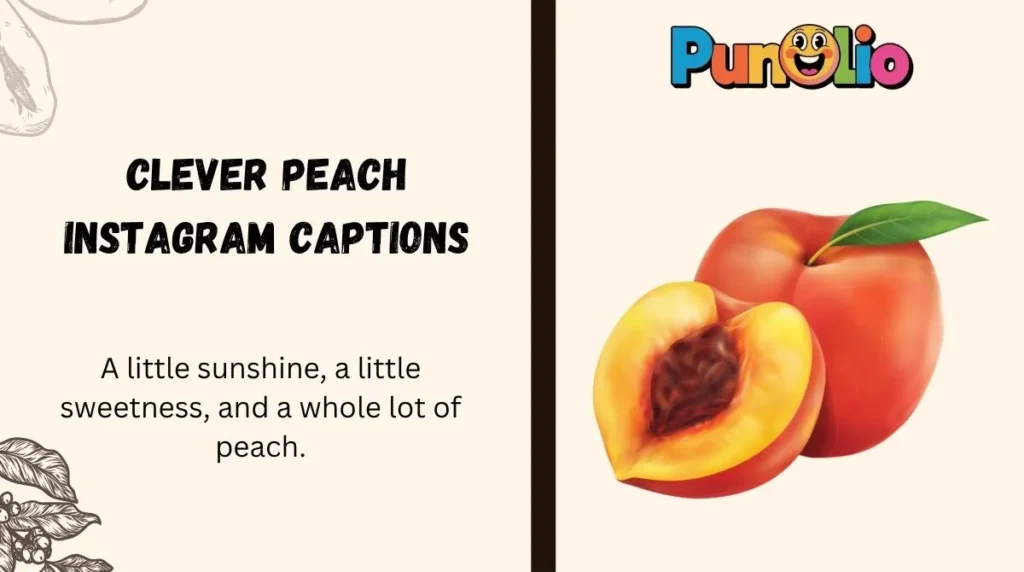 Clever Peach Instagram Captions